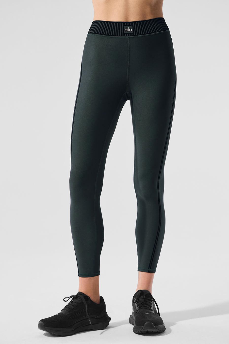 Airlift High-Waist 7/8 Line Up Legging - Charcoal Green Female Product Image
