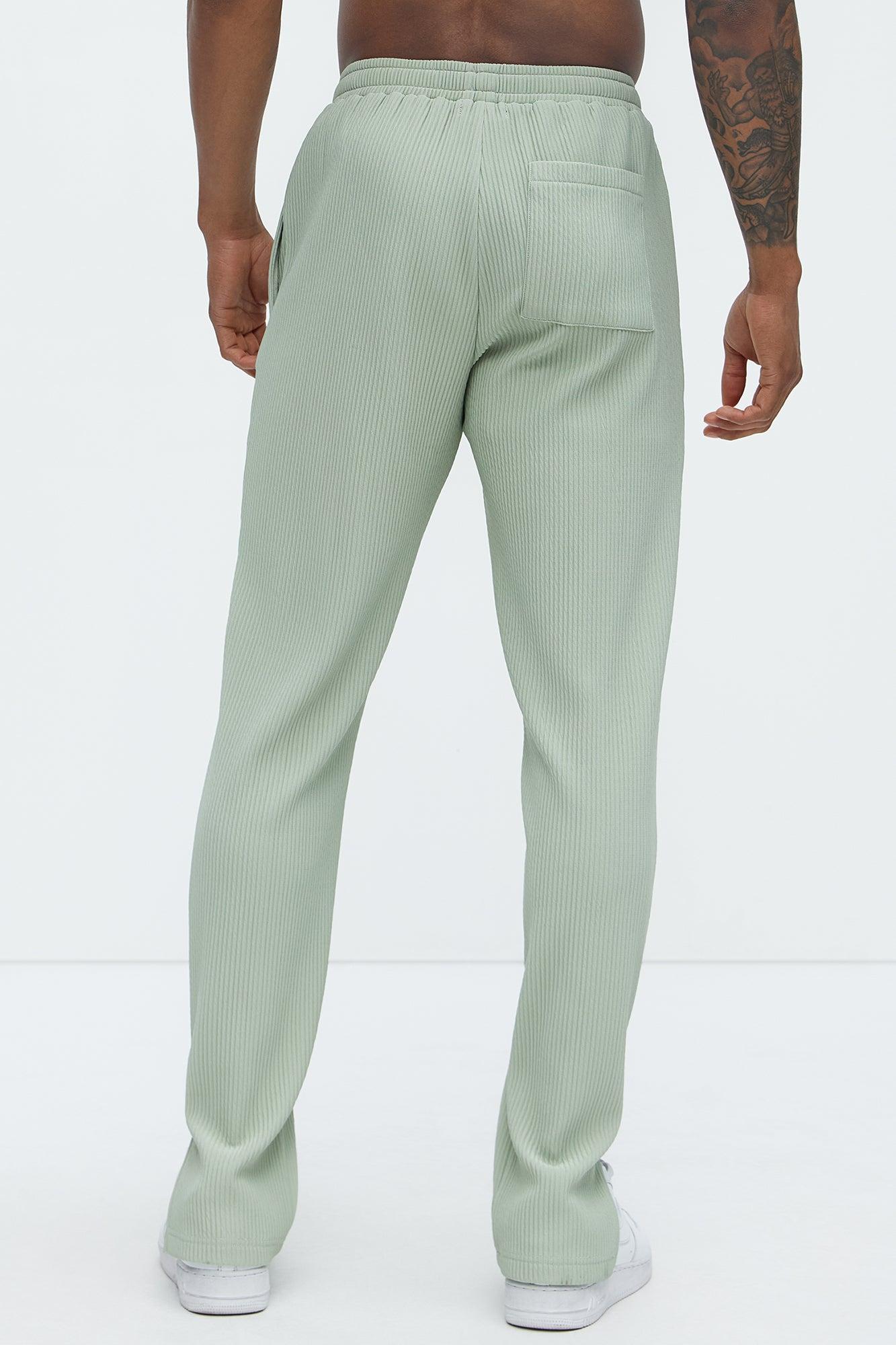Show Up Slim Slit Pants - Sage Product Image