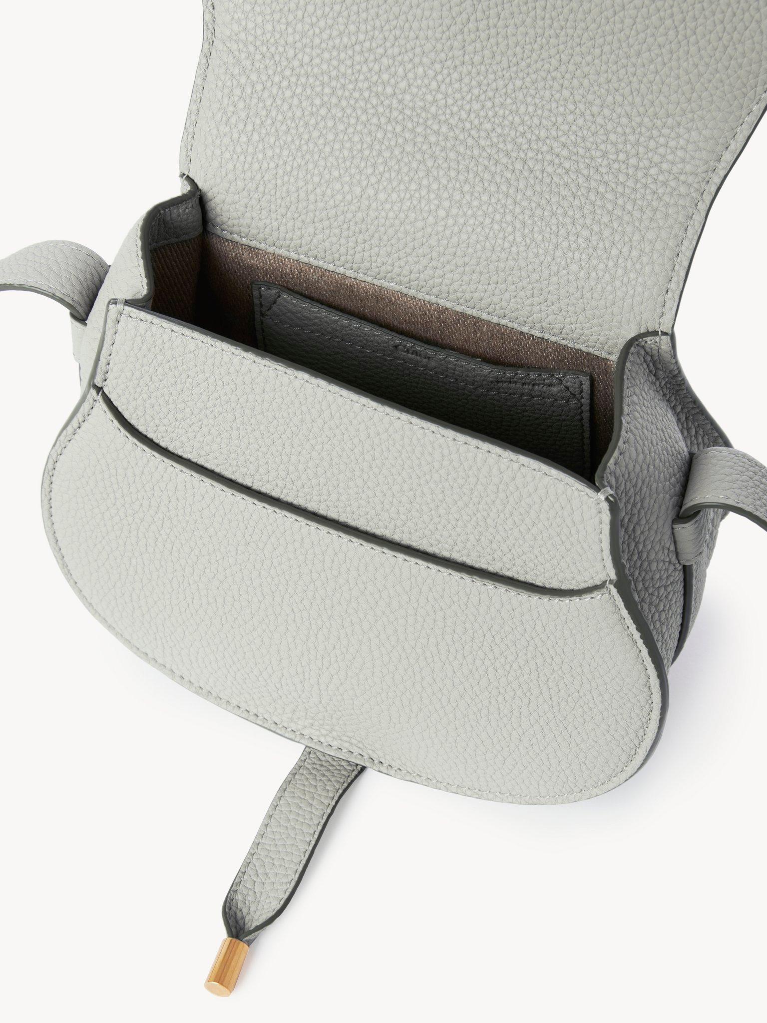 Small Marcie saddle bag in grained leather Product Image