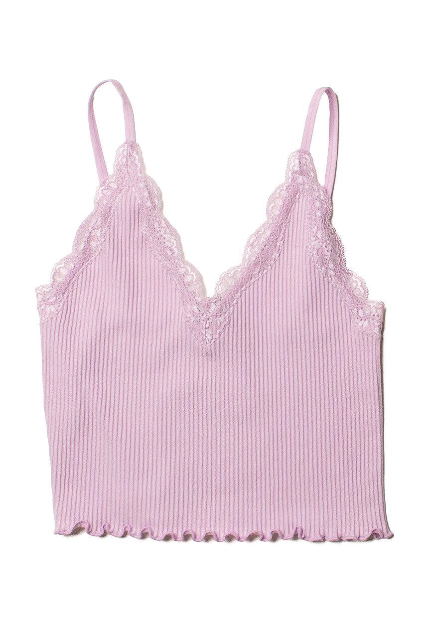 Lilac Seamless Lace Trim Cami Product Image