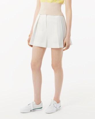 Runway Pleated Wool Bermuda Shorts Product Image