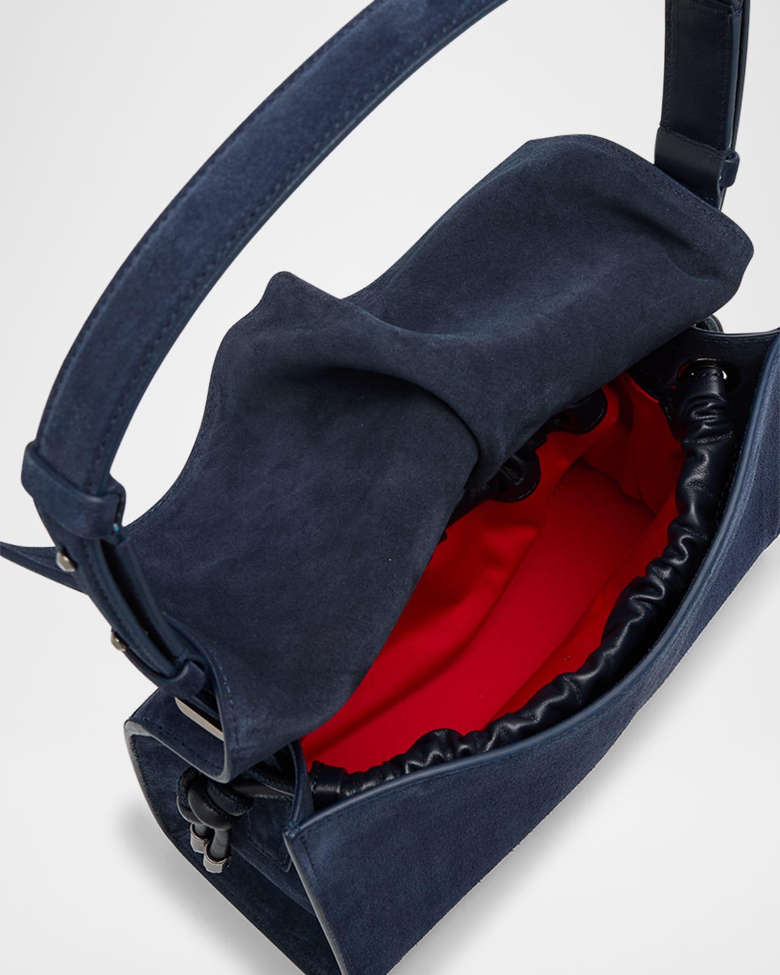 Baggy Small Shoulder Bag in Suede  Product Image