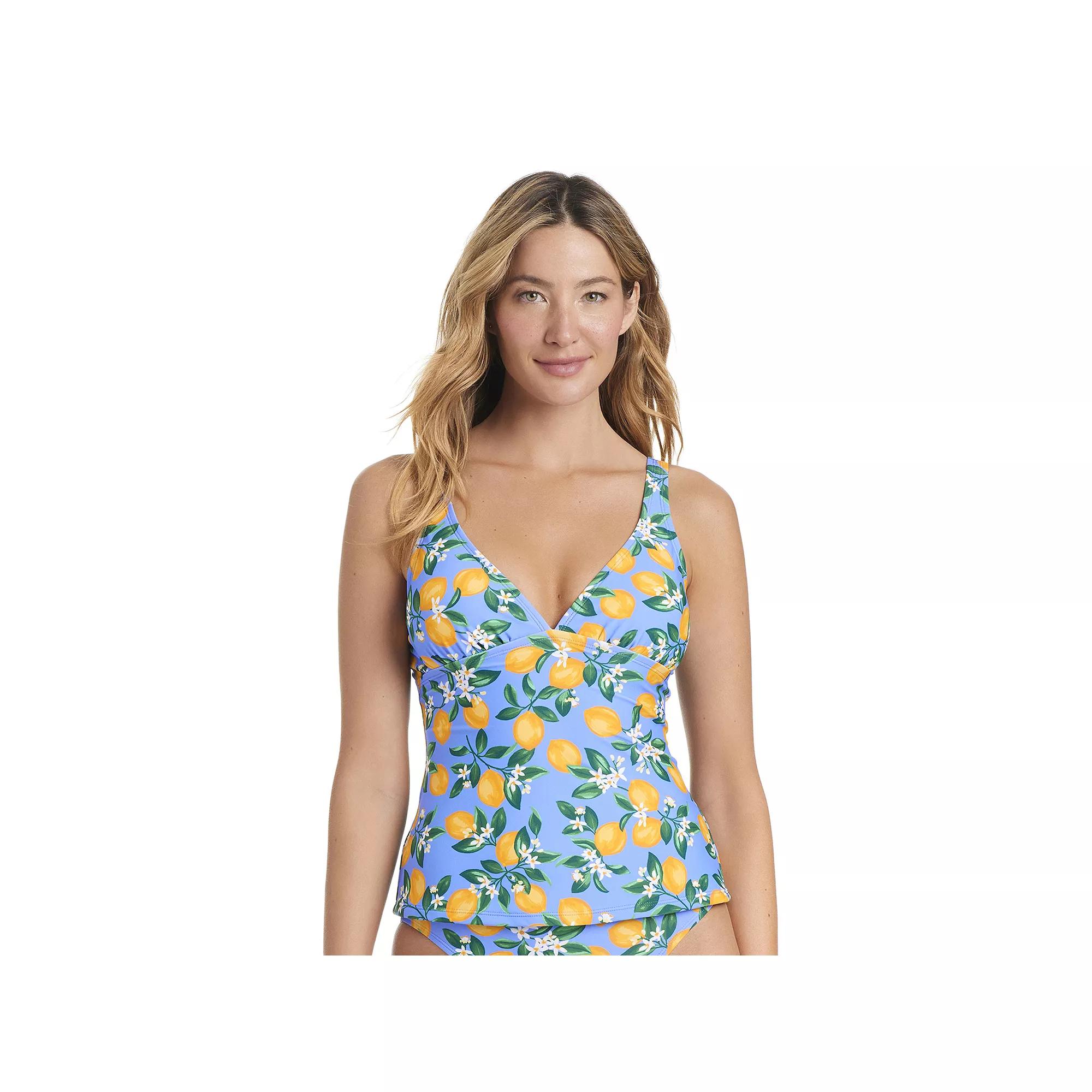 Women's Draper James Tall Triangle Tankini, Size: Medium, Yellow Blossom Product Image