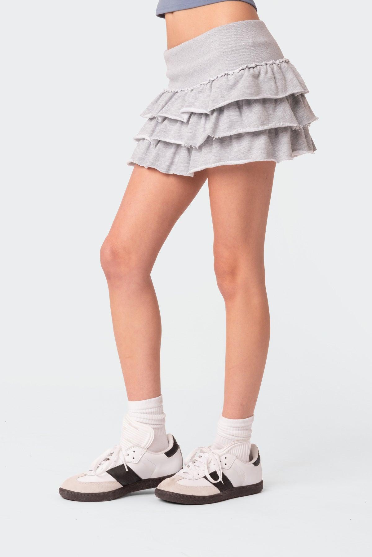 Martina Ruffle Terry Mini Skirt Product Image