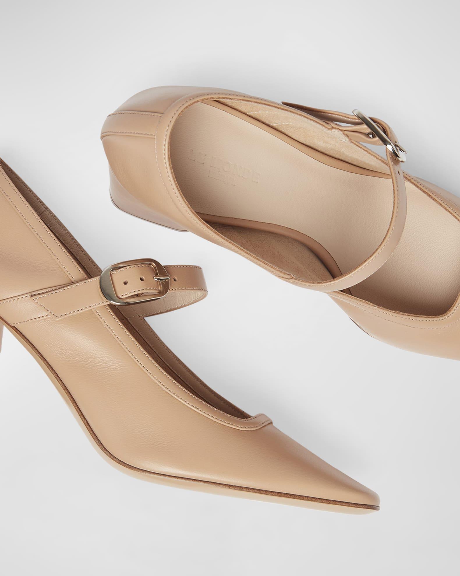 Calfskin Mary Jane Ballerina Pumps Product Image