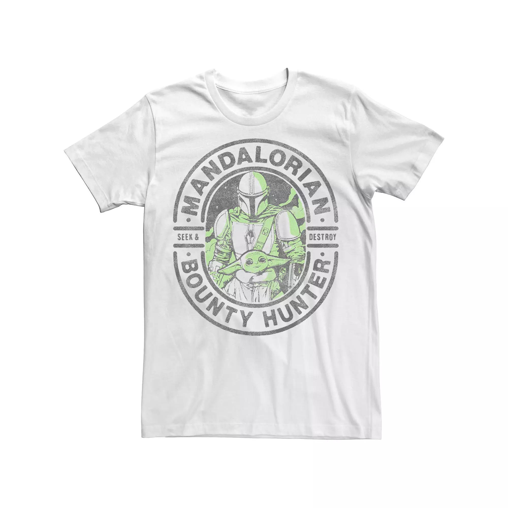 Men's Star Wars Mando And Child Colored Circle Portrait Tee,  Product Image