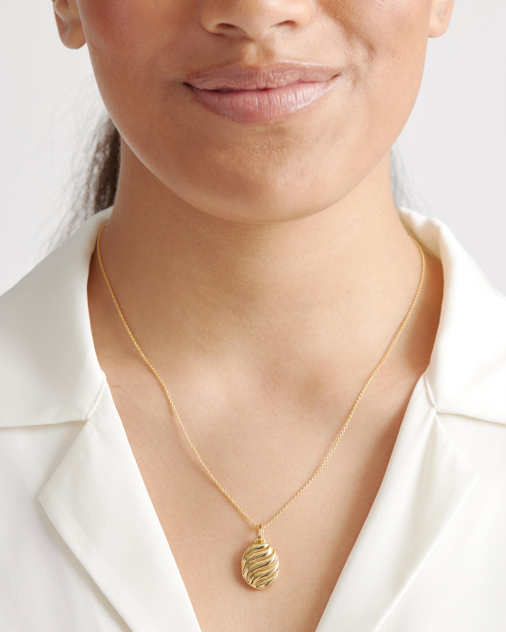 Quince | Women's Croissant Oval Locket Necklace Product Image