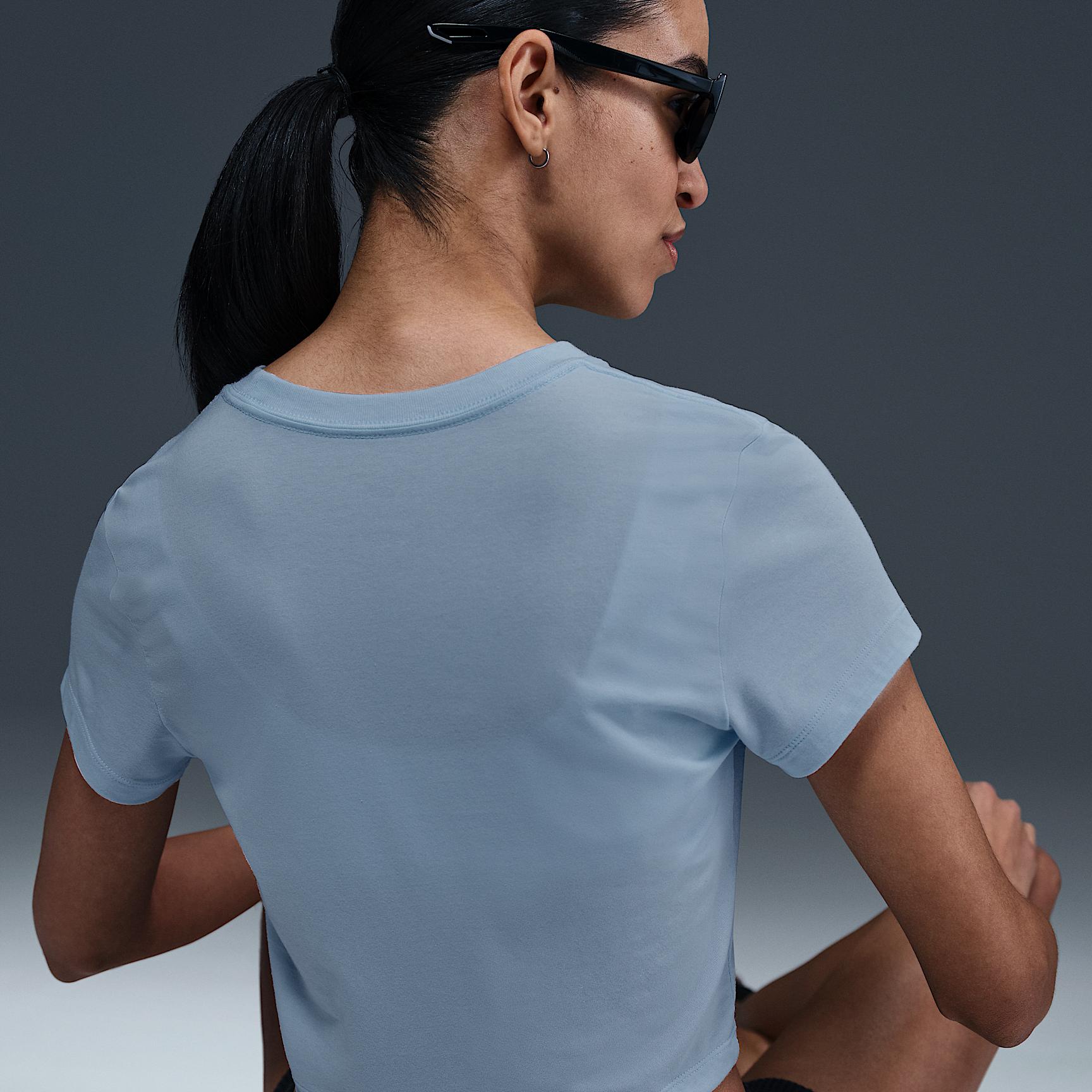 Womens Nike Sportswear Chill Knit Cropped T-Shirt | HF9538-423 Product Image