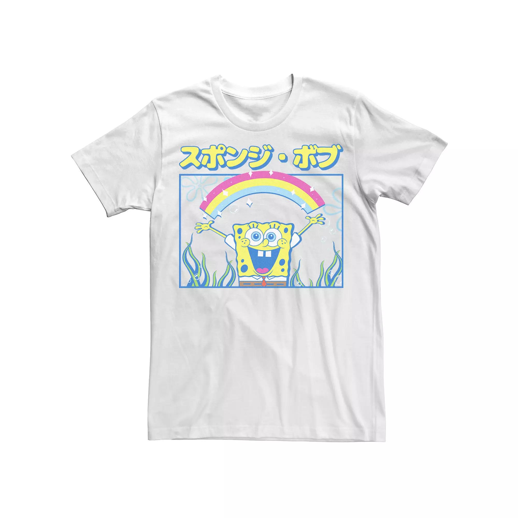 Big & Tall SpongeBob SquarePants Kanji Spongebob Tee, Men's, Size: 5XL, White Product Image
