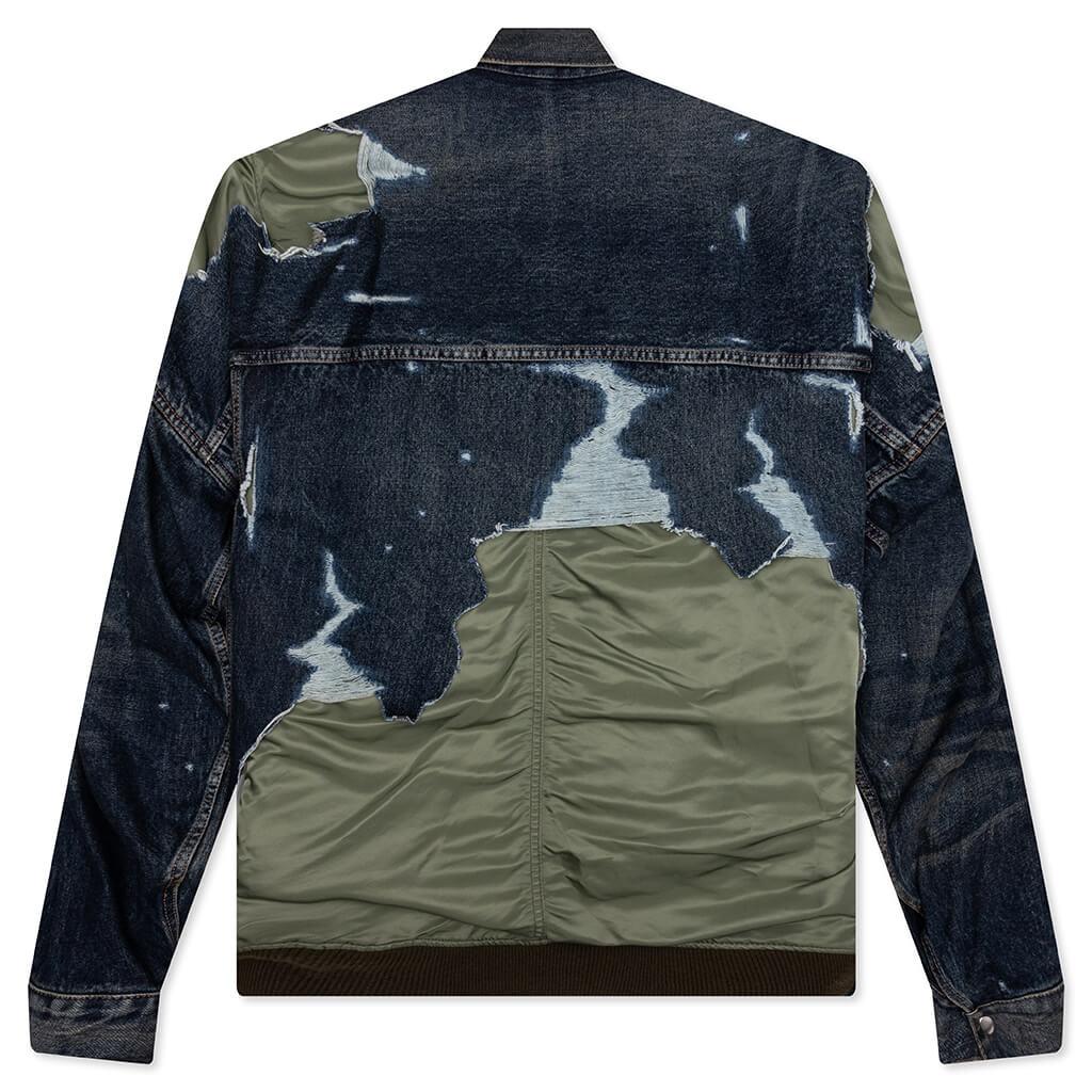 Flight Jacket Layered Denim - Indigo Male Product Image