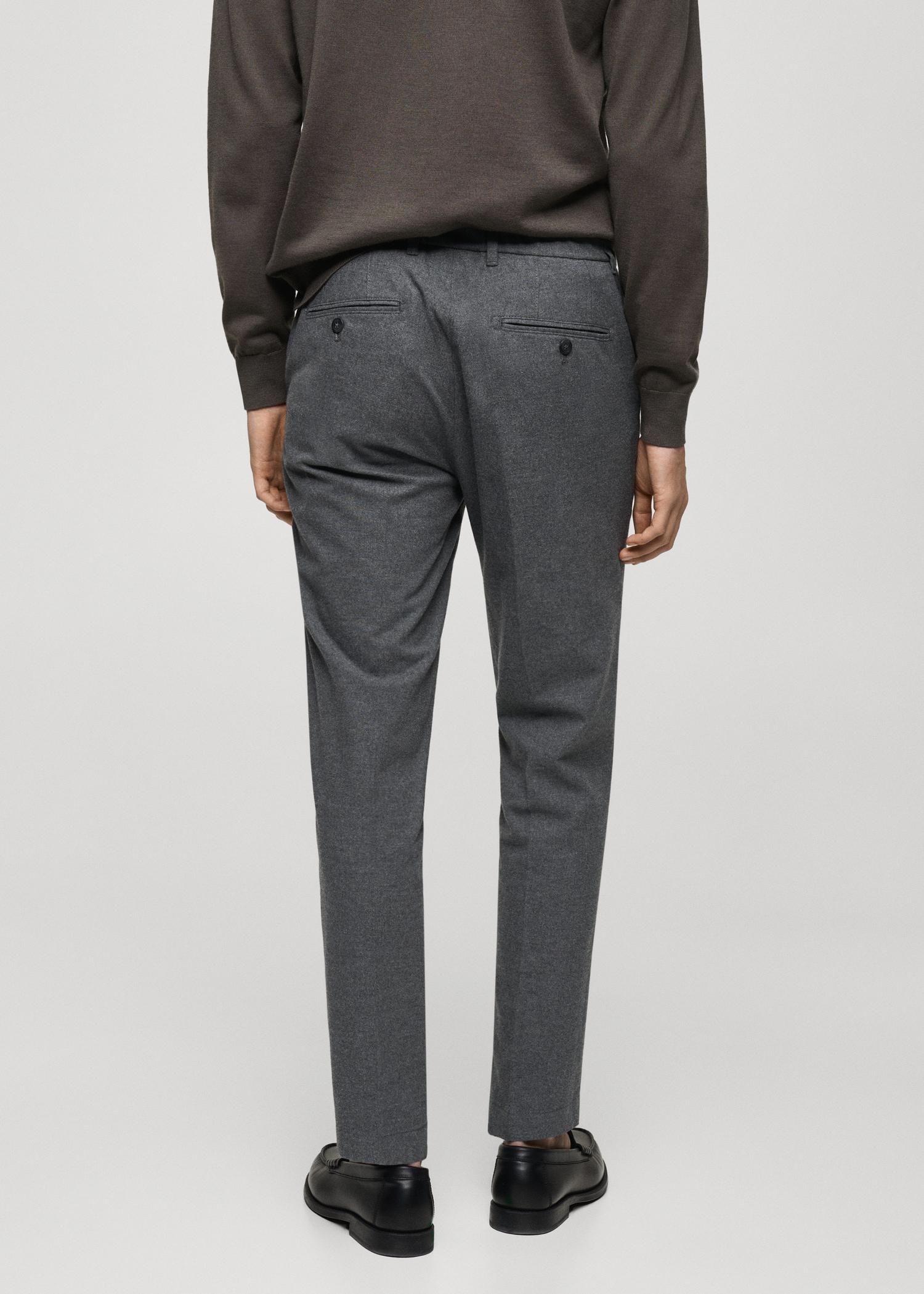 Regular-fit flannel pants - Men | MANGO USA Product Image