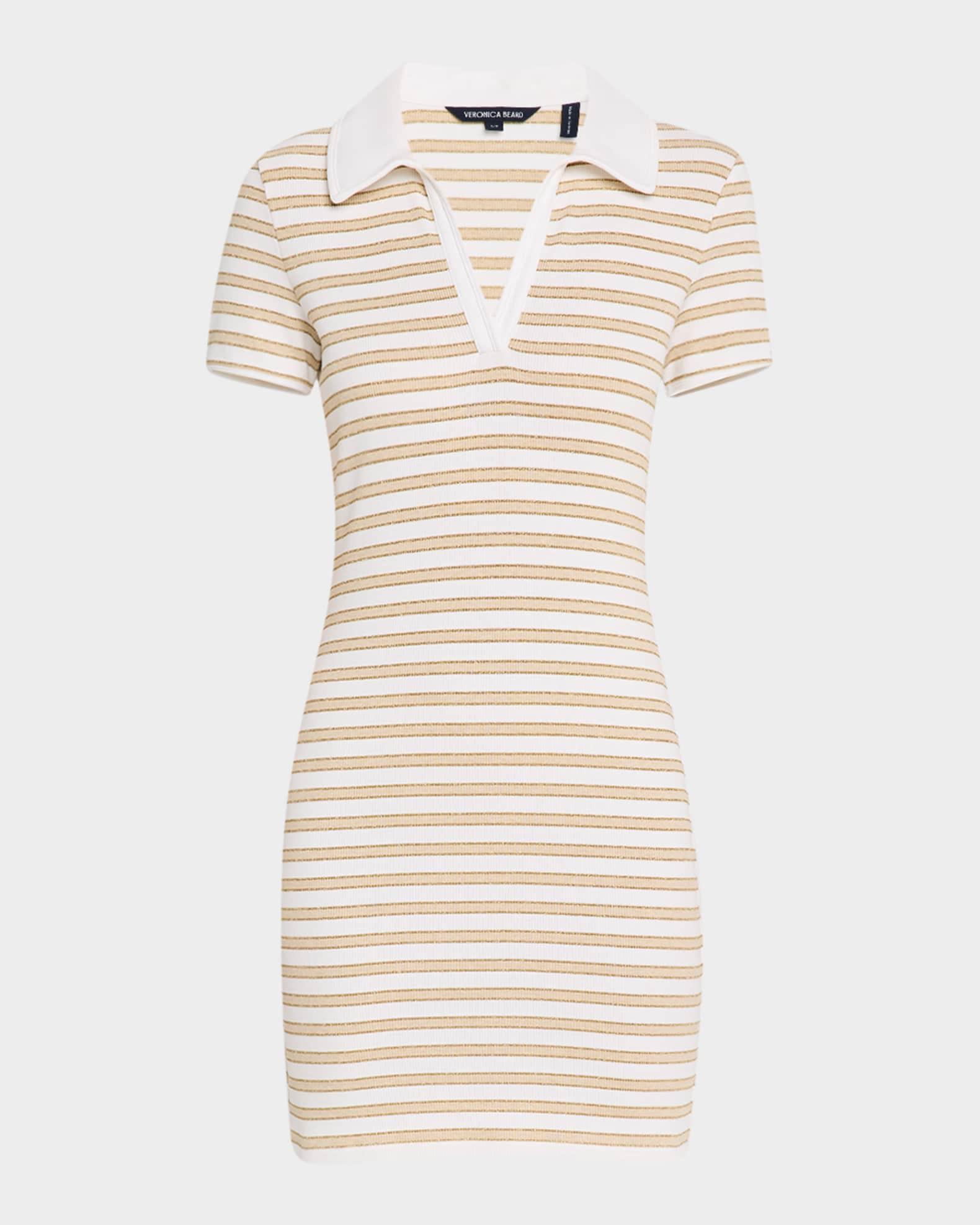 Bailey Stripe Short-Sleeve Polo Dress Product Image