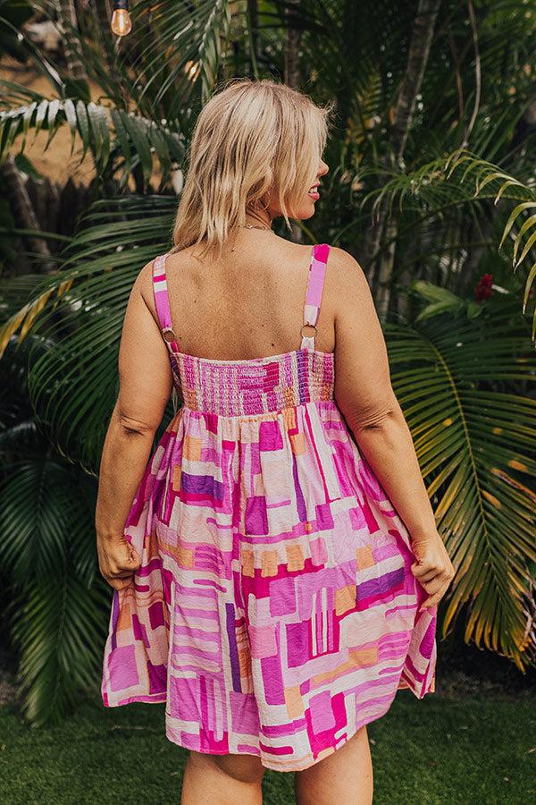 Feeling Butterflies Romper in Hot Pink Curves Product Image