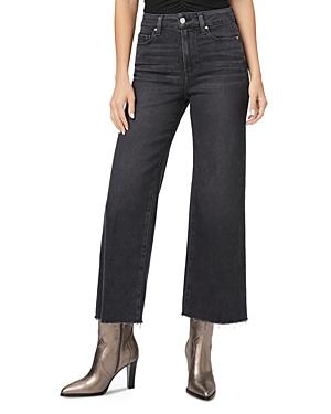 Paige Anessa High Rise Wide Leg Ankle Jeans Product Image