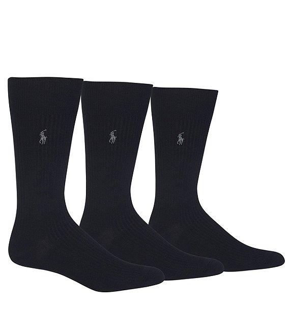 Polo Ralph Lauren Microfiber Crew Dress Socks 3-Pack Product Image