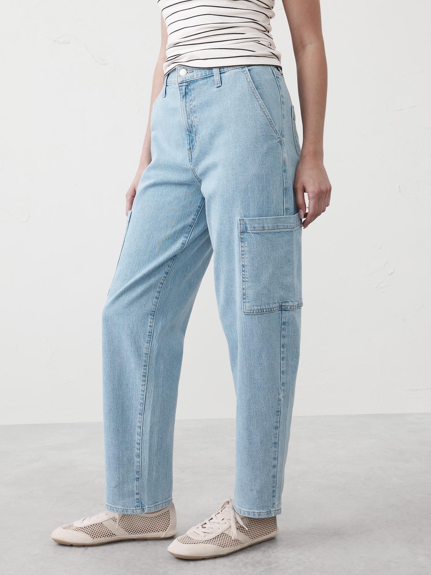 Slim Barrel High-Rise Utility Jean Product Image