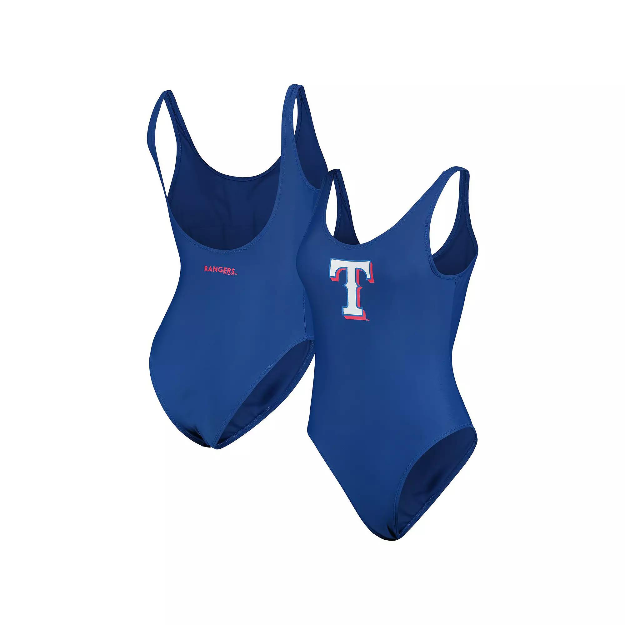 Women's G-III 4Her by Carl Banks Royal Texas Rangers Making Waves One-Piece Swimsuit, Size: 2XL, Blue Product Image