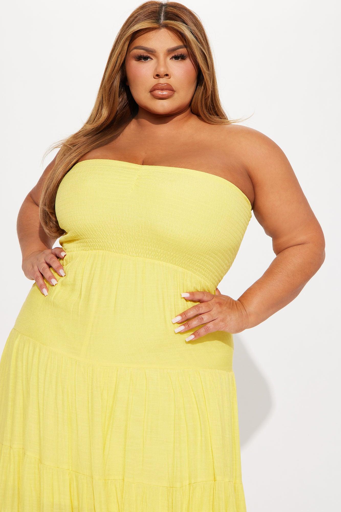 Almafi Coast Maxi Dress - Yellow Product Image