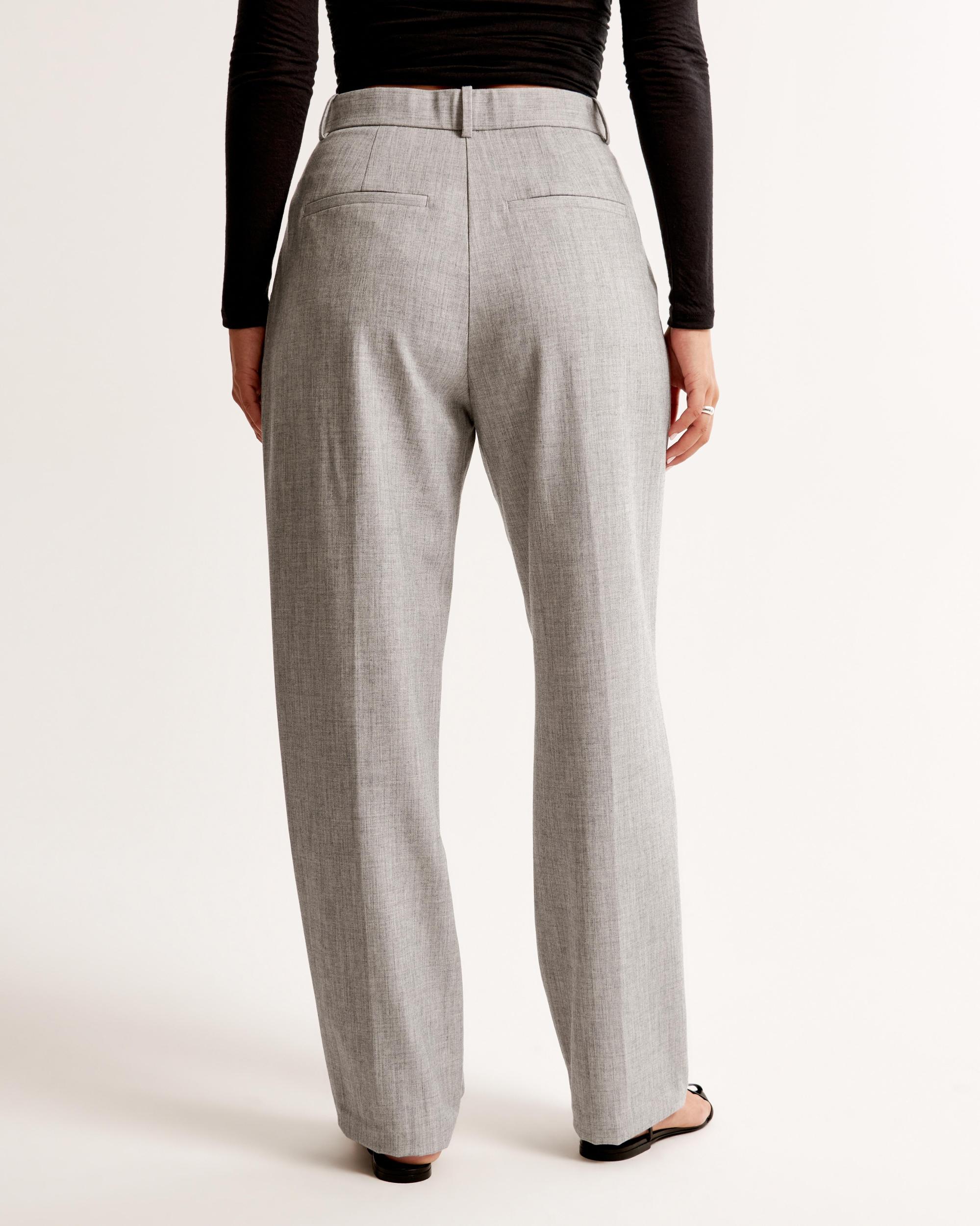 Curve Love A&F Quinn Tailored Straight Pant Product Image