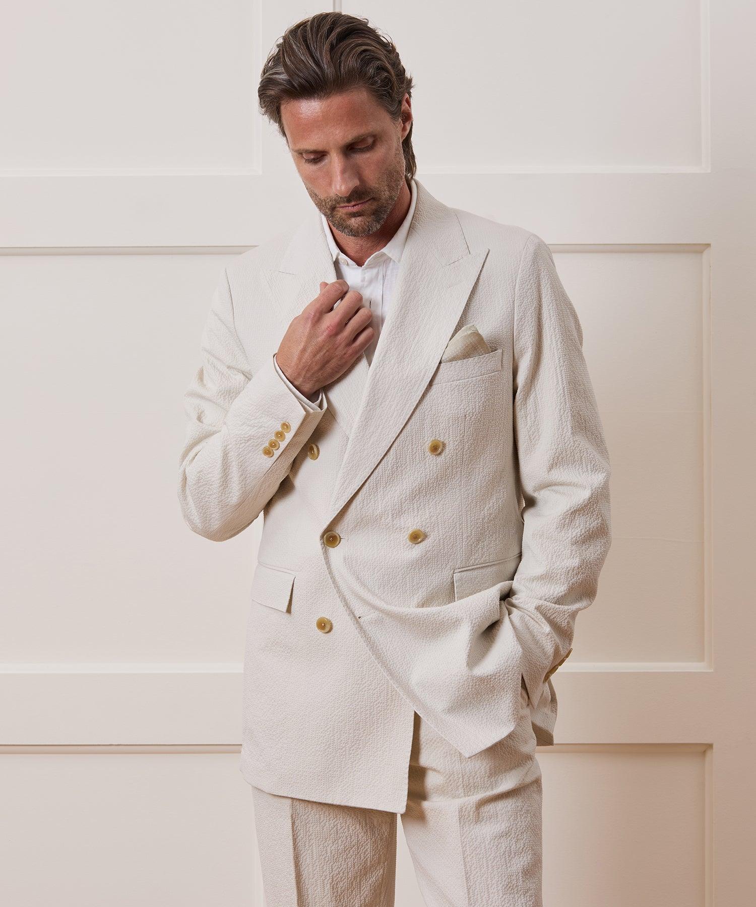 Italian Seersucker Side Tab Trouser Product Image