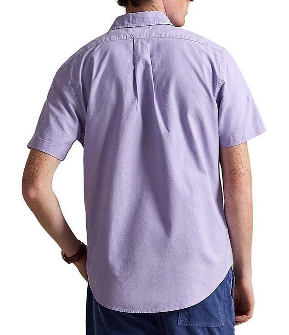 Polo Ralph Lauren Solid Garment-Dye Oxford Short Sleeve Woven Shirt Product Image