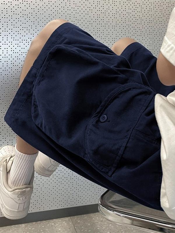 Men's Retro Big Pocket Casual Shorts Product Image