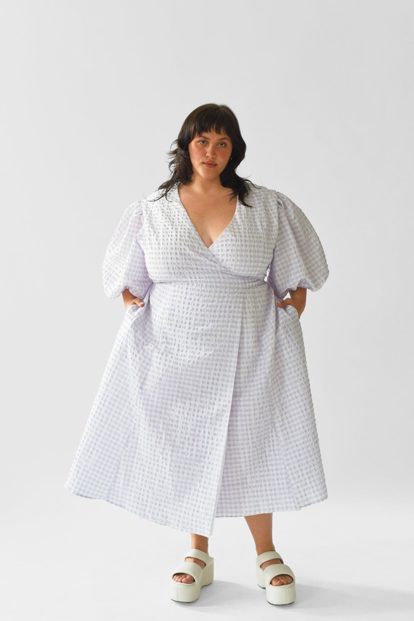 Juliette Dress - Hyacinth Gingham Product Image