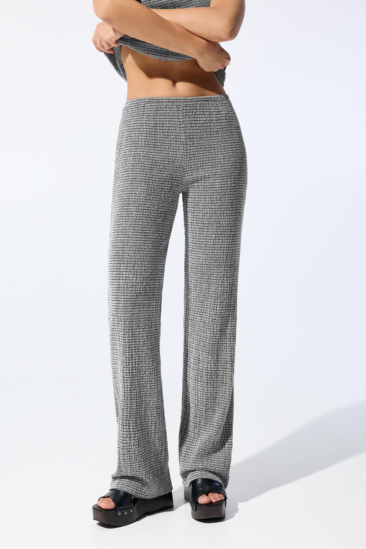 Textured straight-leg pants Product Image