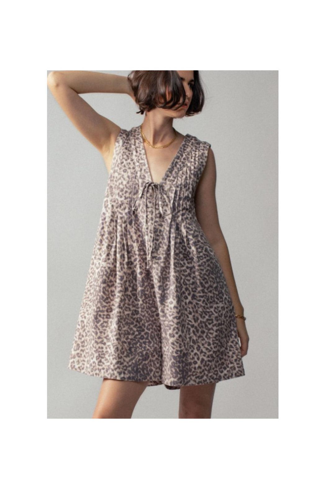 Pintuck Pleated Babydoll Romper Product Image