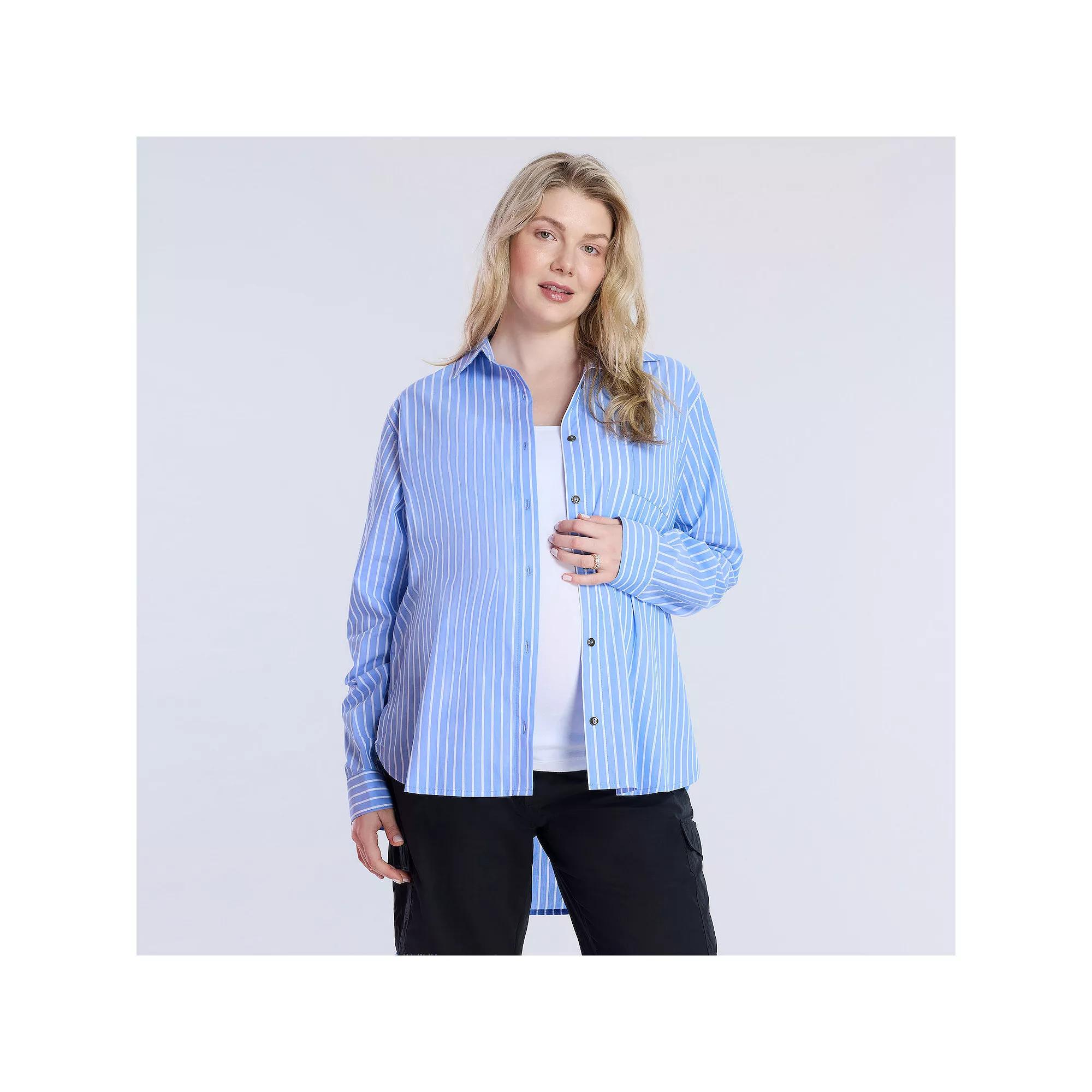 Maternity Motherhood® Poplin Shirt, Women's,  Product Image