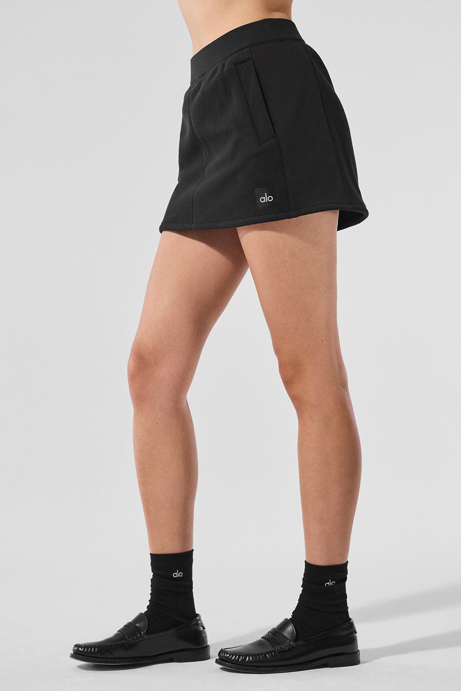 Polar Fleece Wintry Mix Skirt - Black Product Image