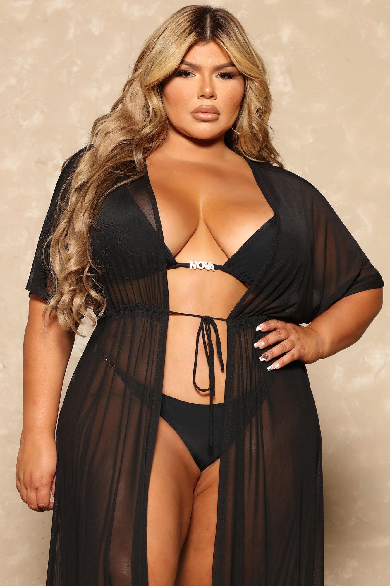 Got It Covered Mesh Cover Up - Black Product Image