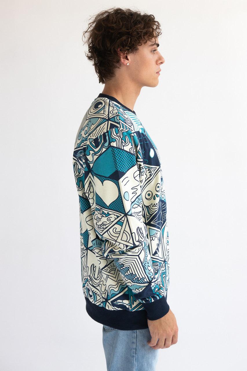 Geometric Pop Art Graphic Sweatshirt Product Image