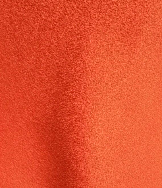 Gianni Bini Quinn Ruffle Draped V-Neck Sleeveless Satin Dress Product Image