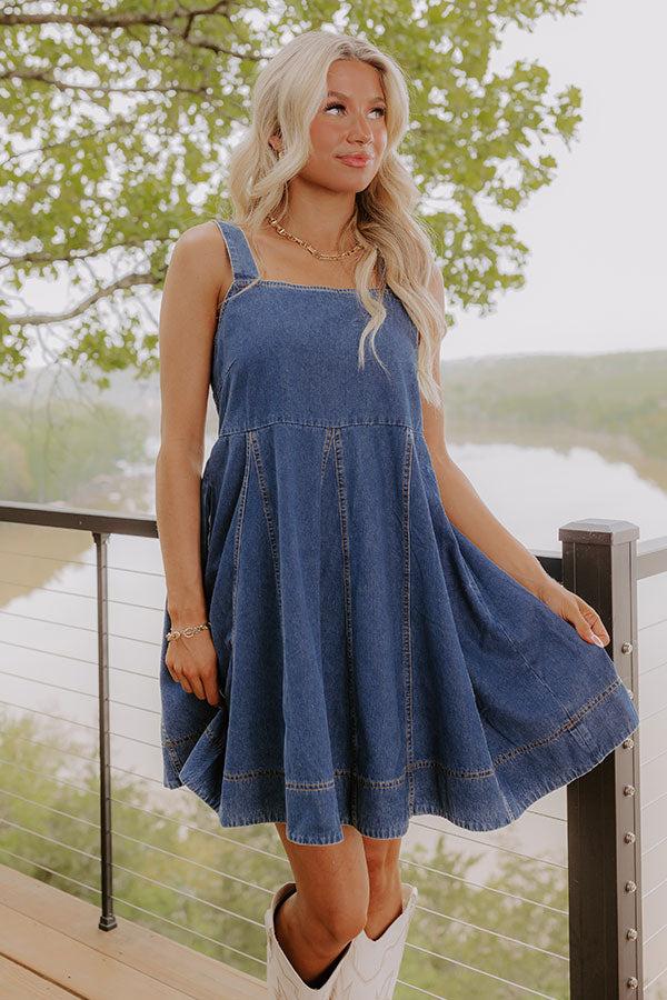 Darling Glance Denim Mini Dress Product Image