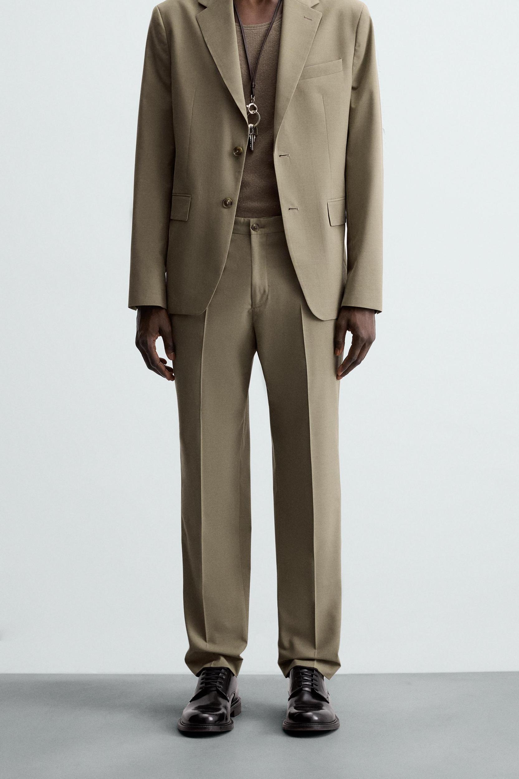 TEXTURED SUIT PANTS Product Image