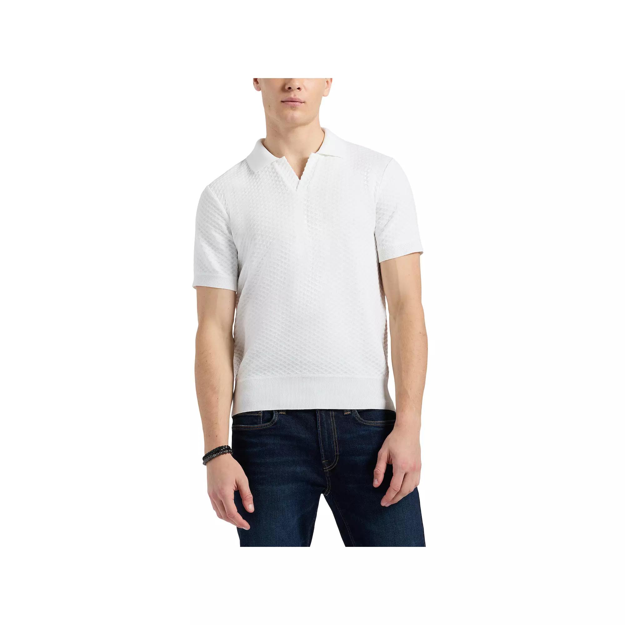 Men's Buffalo Jeans Textured Johnny Collar Top,  Product Image