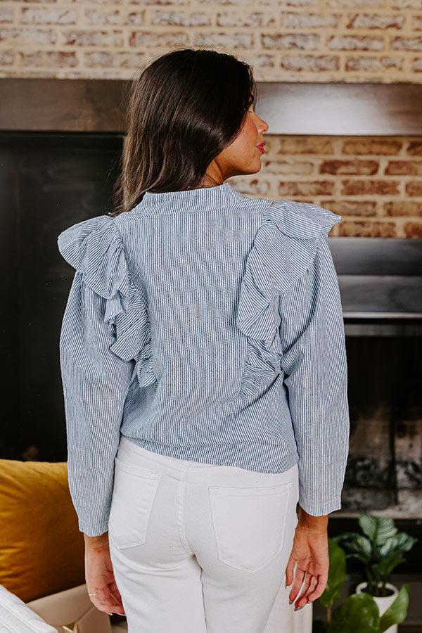 Dreaming Of Stripes Linen Top Product Image