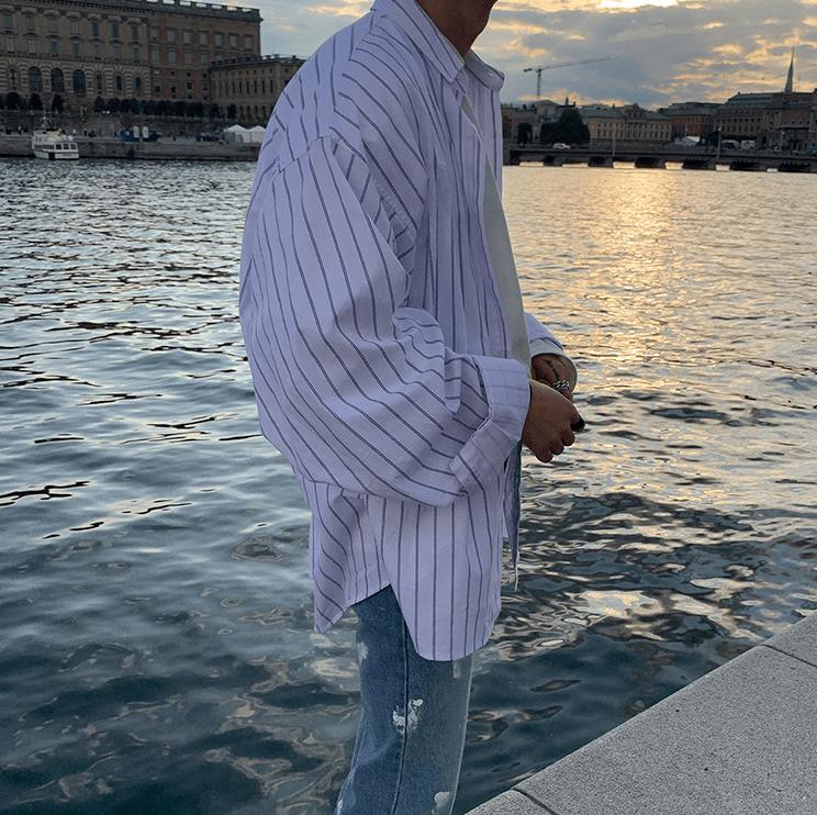 RT No. 2742 LOOSE STRIPE SHIRT Product Image