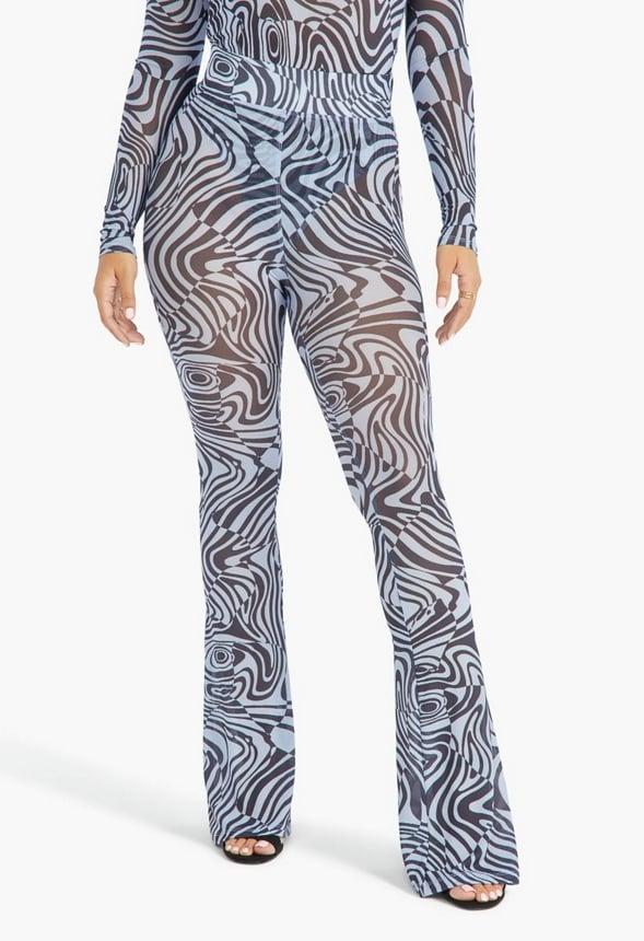 JustFab Margaux Platform Loafer Pump Womens Black/ White Size 8.5 Product Image