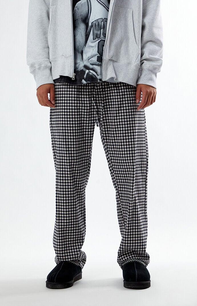 Black Plaid Pajama Pants Product Image