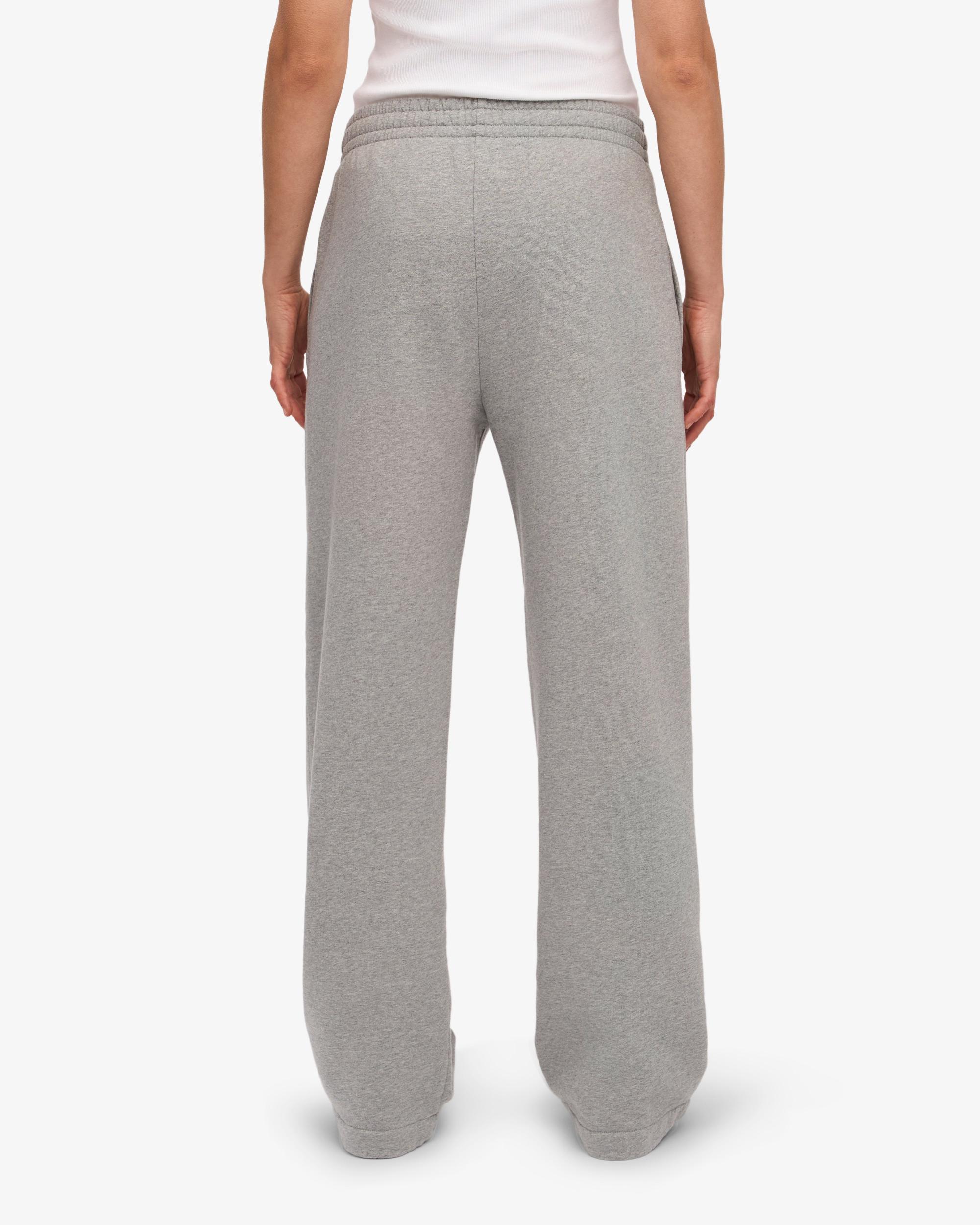 Organic Straight Leg Sweatpants - Heather Grey Product Image