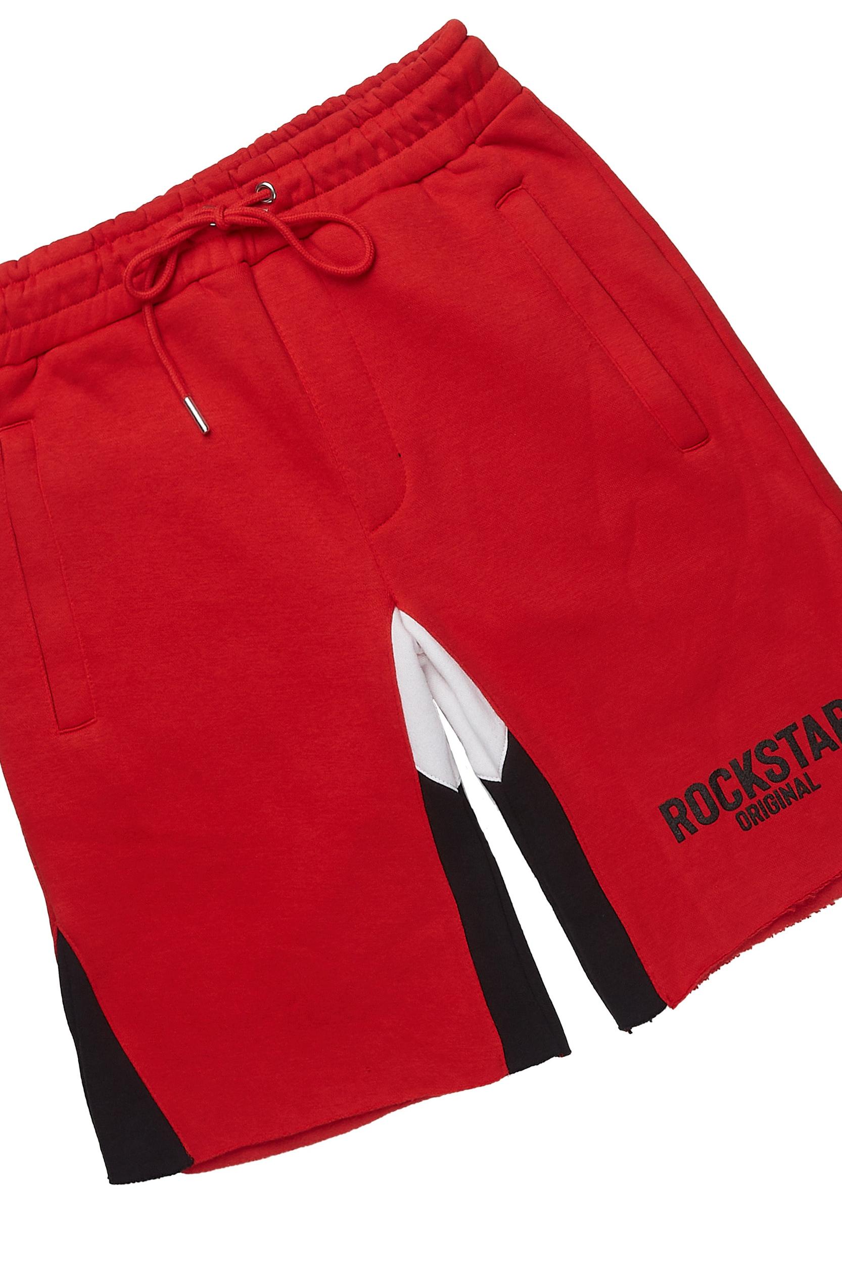 Sana Red Relaxed T-Shirt/Short Set Male Product Image