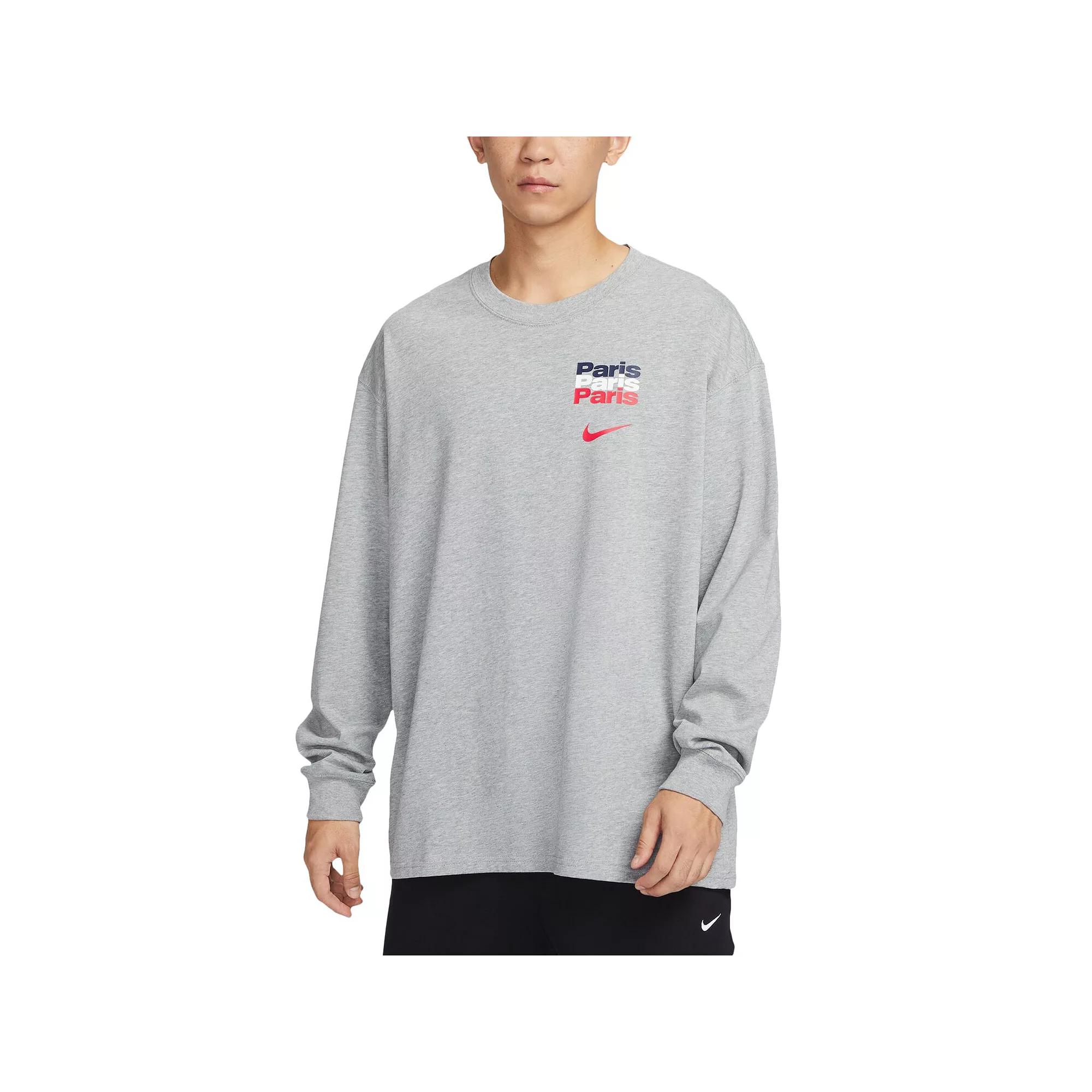 Men's Nike Heather Gray Paris Saint-Germain Legend Long Sleeve T-Shirt,  Product Image