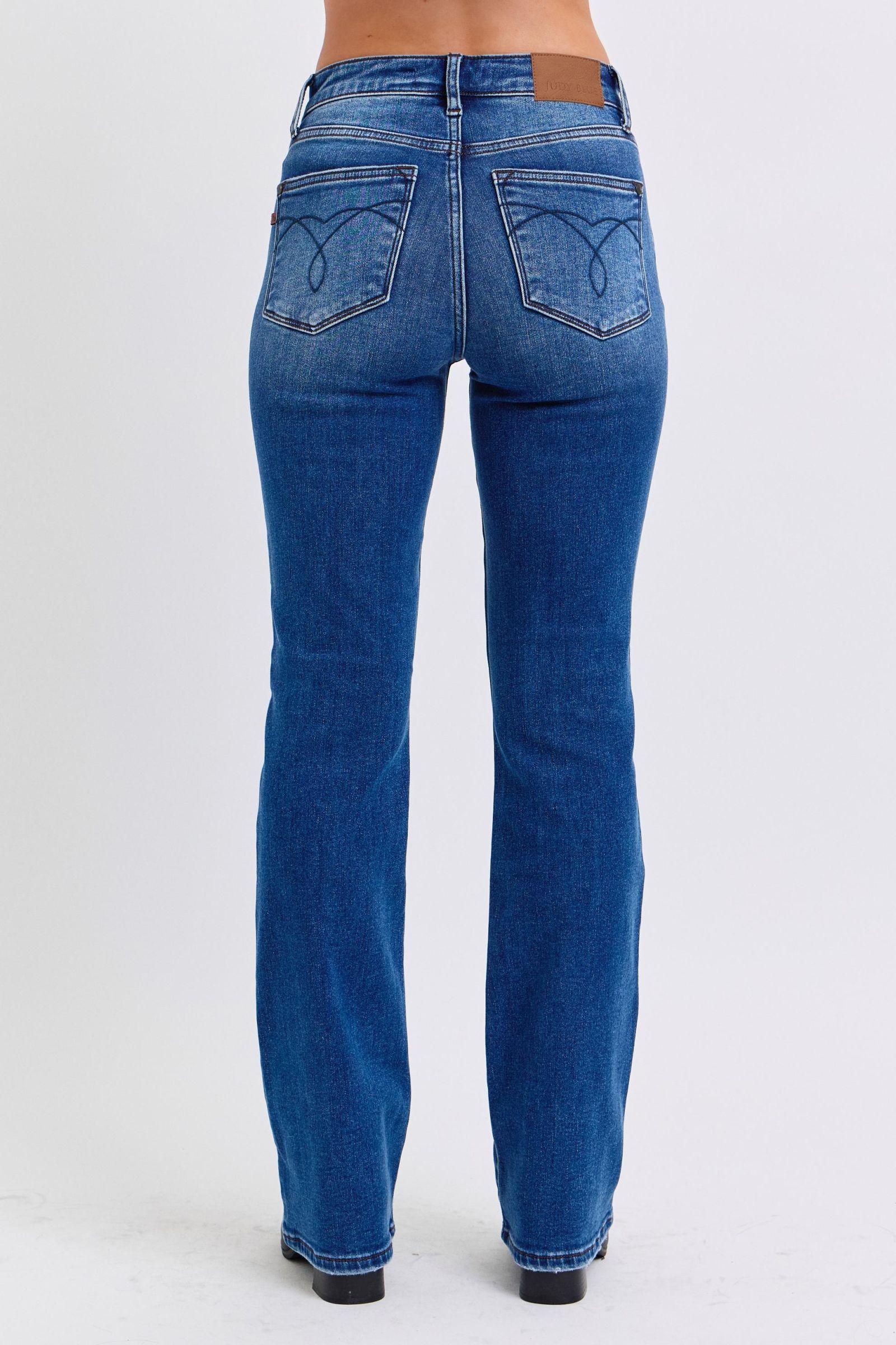 Rylee Mid-Rise Bootcut Judy Blue Jeans with Thermal Lining - ONLINE EXCLUSIVE! Product Image
