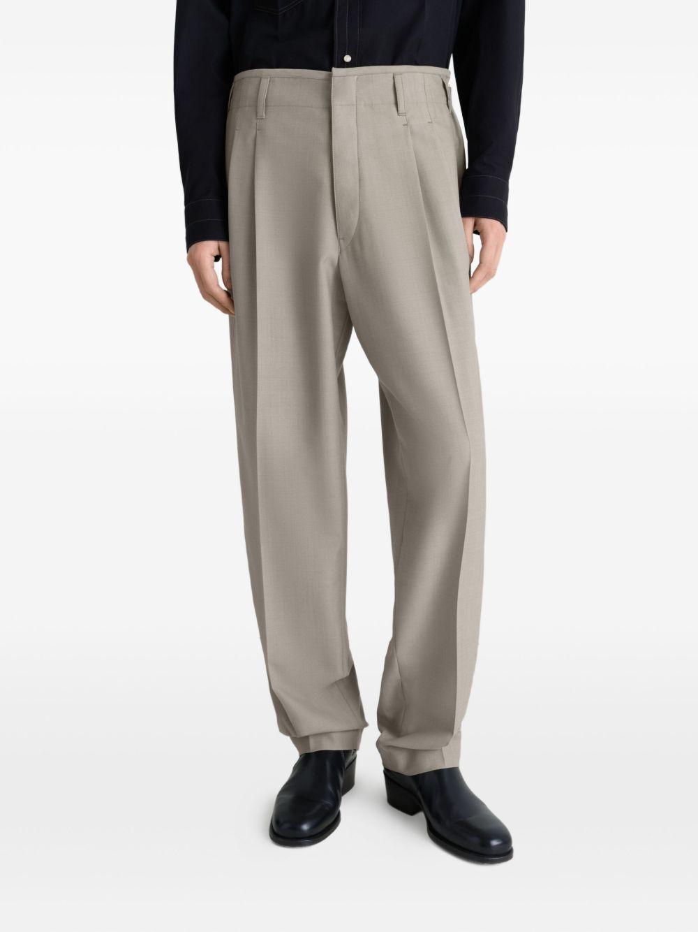pleated-front side-adjustable trousers Product Image