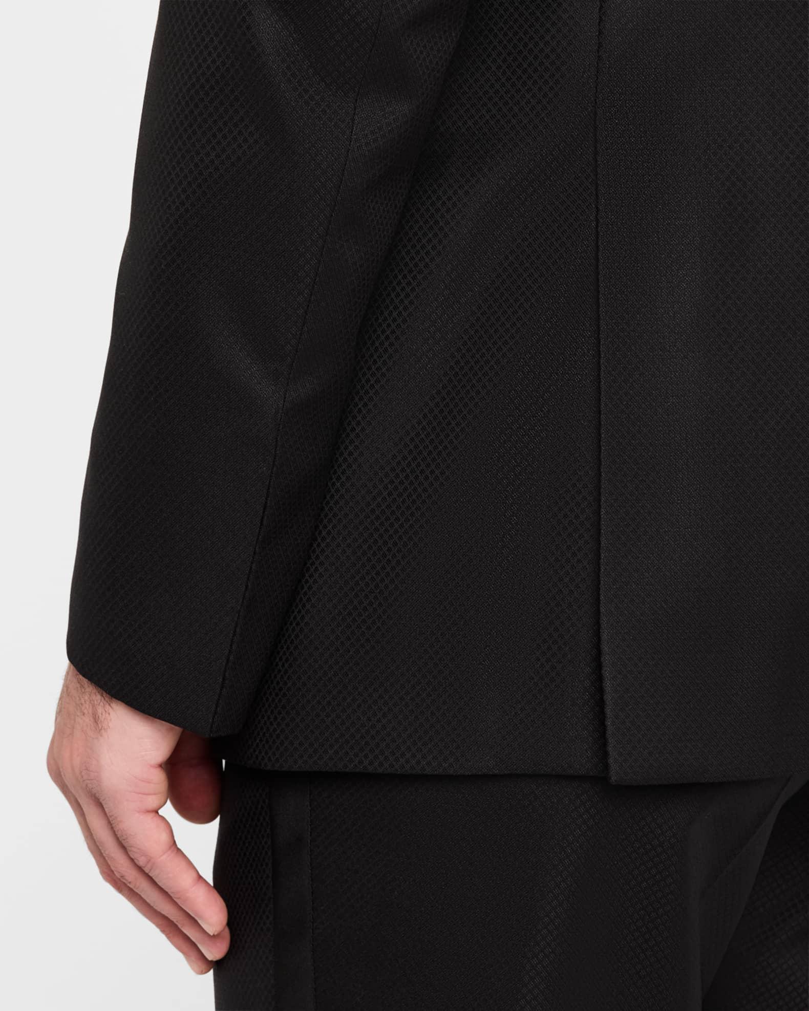 Men's Wool and Silk Micro-Textured Two-Piece Tuxedo Product Image