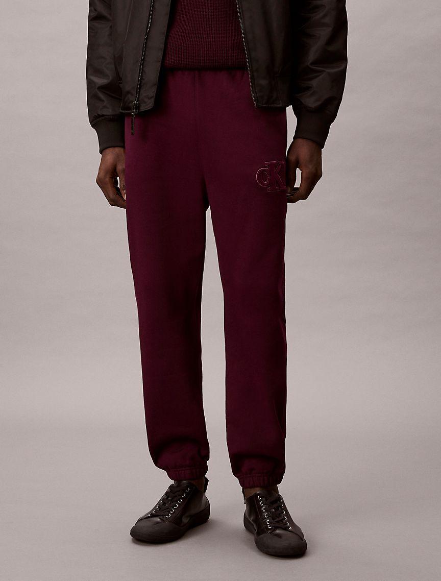 Fleece Monogram Patch Joggers Product Image