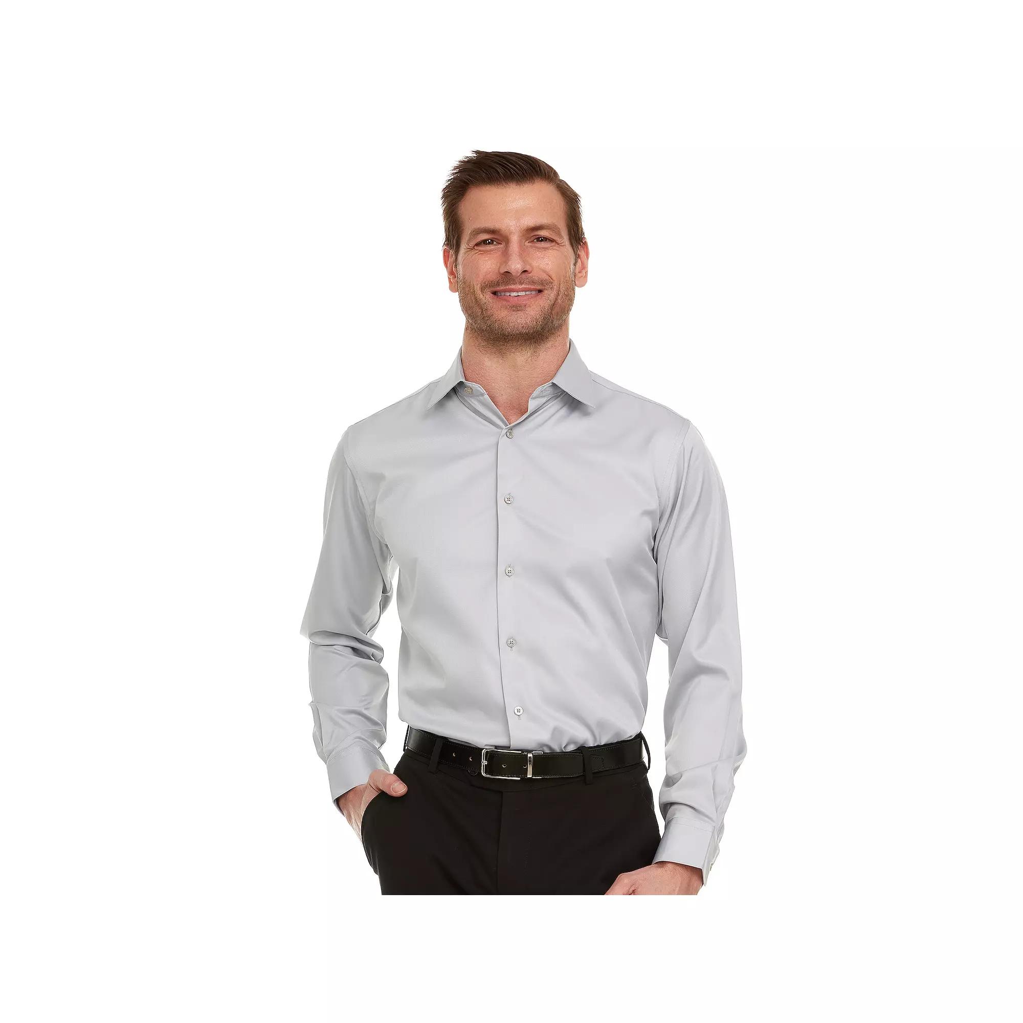 Men's Geoffrey Beene Slim-Fit Sateen Stretch Dress Shirt,  Product Image