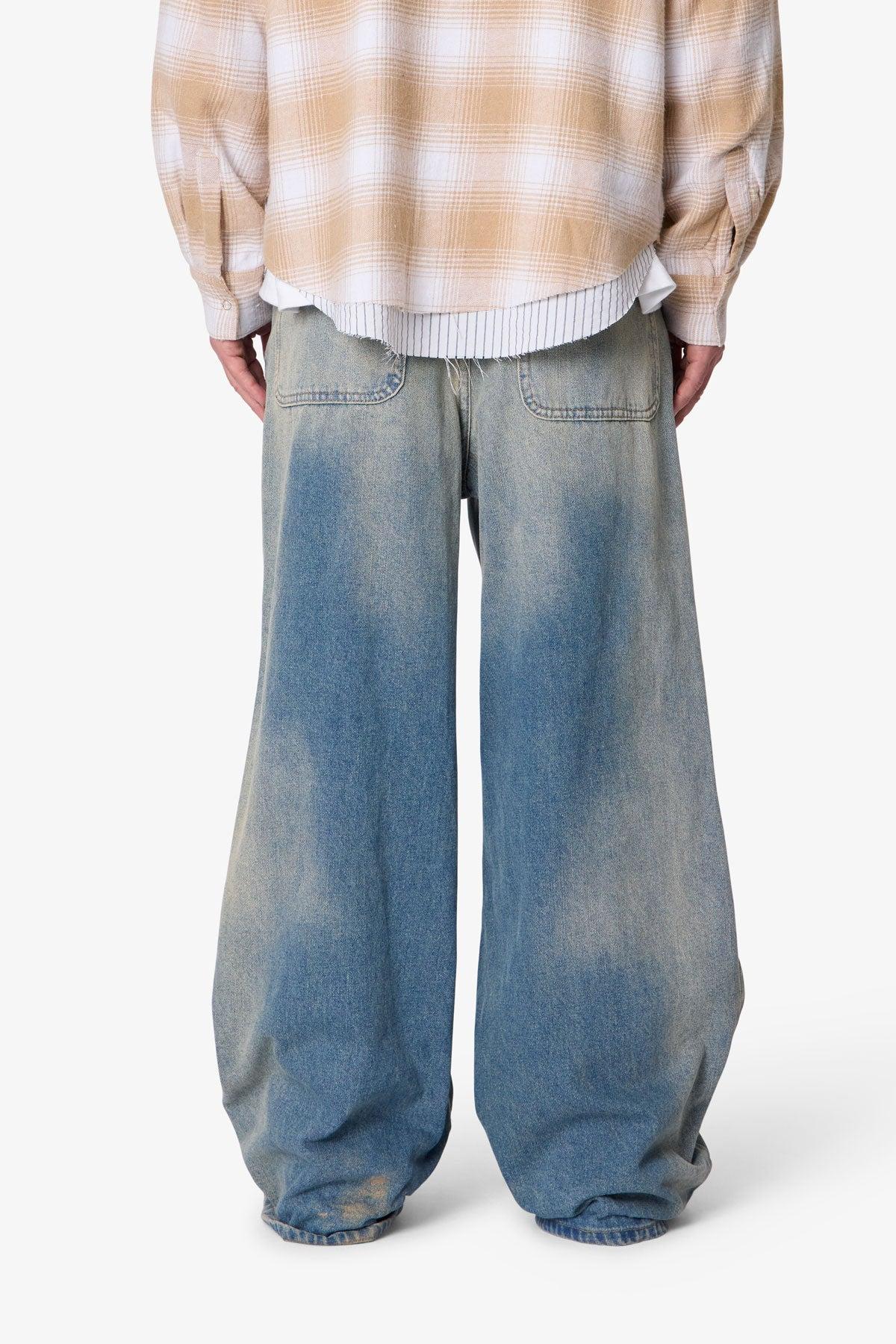 Baggy Washed Rave Denim - Medium Blue Product Image